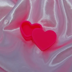 Burning Love Storage Heart Silicone Container- Pink