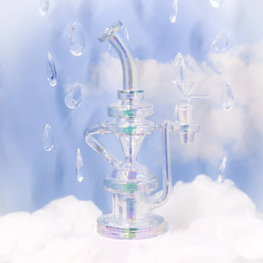 Burning Love Bongs Iridescent Recycler 3 Burning Love Bongs Iridescent Recycler