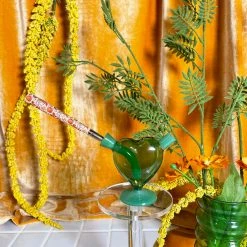 Burning Love Mini Heart Bubbler- Jade