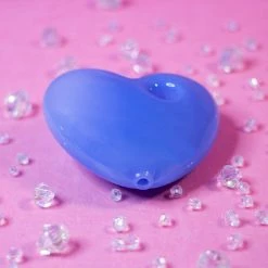Burning Love Jumbo Party Heart Pipe- Pastel Blue Pipes