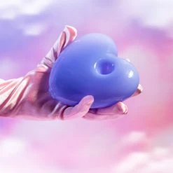 Burning Love Jumbo Party Heart Pipe- Pastel Blue Pipes