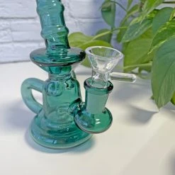 Burning Love Bongs Little Gem Recycler- Teal