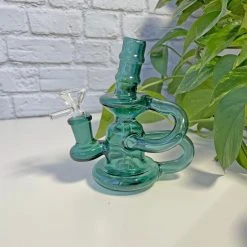 Burning Love Bongs Little Gem Recycler- Teal