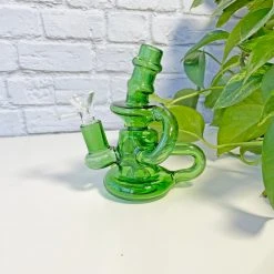Burning Love Bongs Little Gem Recycler- Green 10 Burning Love Bongs Little Gem Recycler- Green