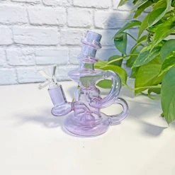 Burning Love Bongs Little Gem Recycler- Lavender