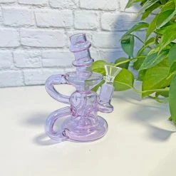 Burning Love Bongs Little Gem Recycler- Lavender