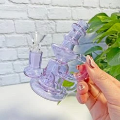 Burning Love Bongs Little Gem Recycler- Lavender