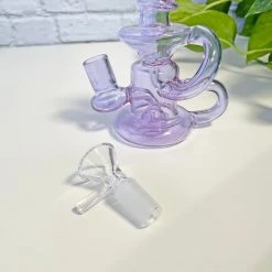 Burning Love Bongs Little Gem Recycler- Lavender