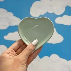 Burning Love Ash Trays Mint Heart Dish