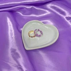 Burning Love Ash Trays Mint Heart Dish