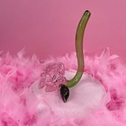 Burning Love Large Pink Rose Pipe
