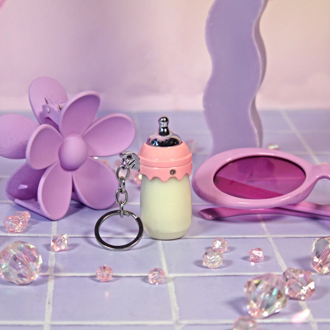 Burning Love Lighters Baby Bottle Keychain Lighter- Pink 3 Burning Love Lighters Baby Bottle Keychain Lighter- Pink