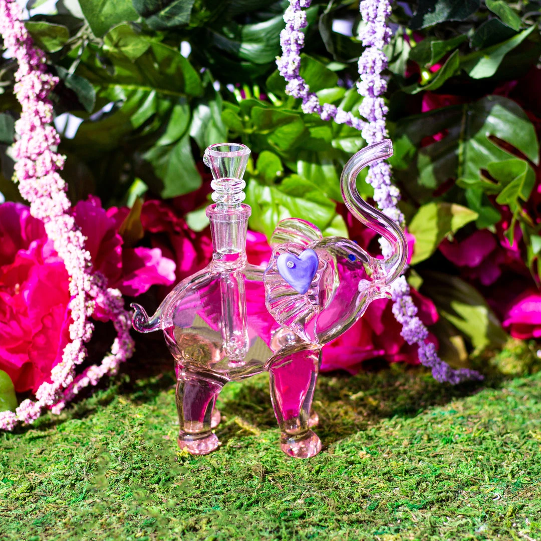 Burning Love Elephant Bong- Pink 3 Burning Love Elephant Bong- Pink