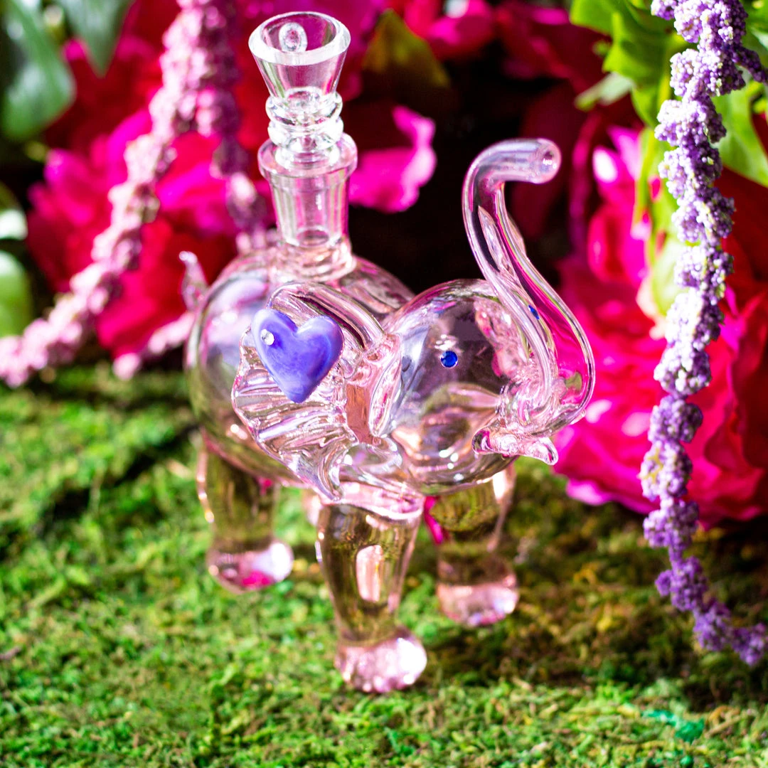 Burning Love Elephant Bong- Pink 5 Burning Love Elephant Bong- Pink
