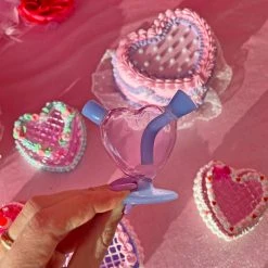 Burning Love Mini Heart Bubbler- Pink And Purple 15 Burning Love Mini Heart Bubbler- Pink And Purple