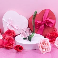 Burning Love Large Pink Rose Pipe