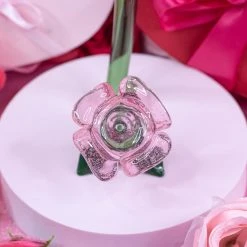 Burning Love Large Pink Rose Pipe