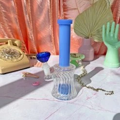 Burning Love Bongs Regal Gem Water Pipe- Sapphire