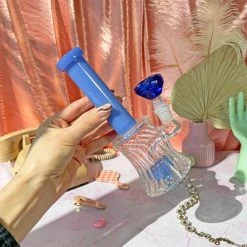 Burning Love Bongs Regal Gem Water Pipe- Sapphire