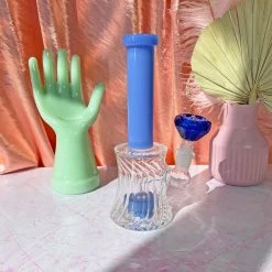 Burning Love Bongs Regal Gem Water Pipe- Sapphire