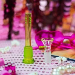 Burning Love Bongs Smiley Mini Bong- Slime Green 11 Burning Love Bongs Smiley Mini Bong- Slime Green