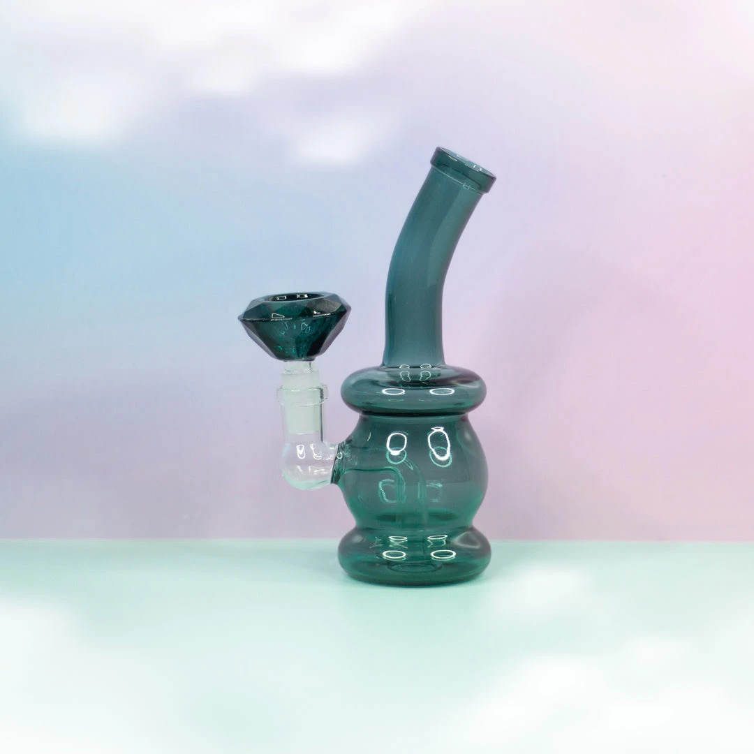 Burning Love Diamond In The Rough Water Pipe- Teal 5 Burning Love Diamond In The Rough Water Pipe- Teal
