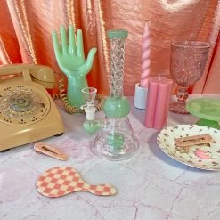 Burning Love Twirl Water Pipe- Jade Green Bongs