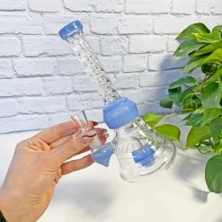 Burning Love Twirl Water Pipe- Jade Blue Bongs 9 Burning Love Twirl Water Pipe- Jade Blue Bongs