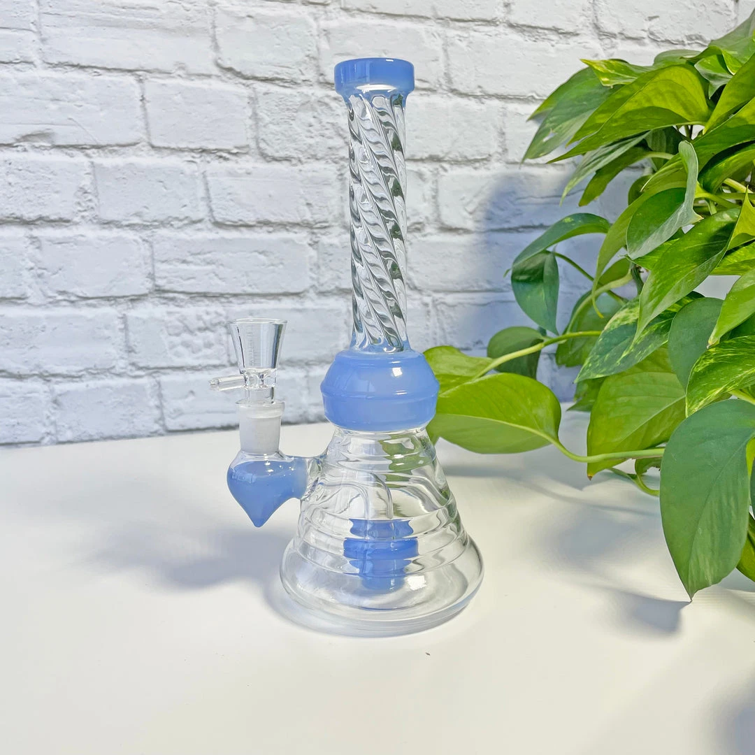 Burning Love Twirl Water Pipe- Jade Blue Bongs 4 Burning Love Twirl Water Pipe- Jade Blue Bongs