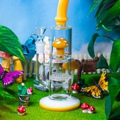 Burning Love Yellow Mushroom Water Pipe Bongs